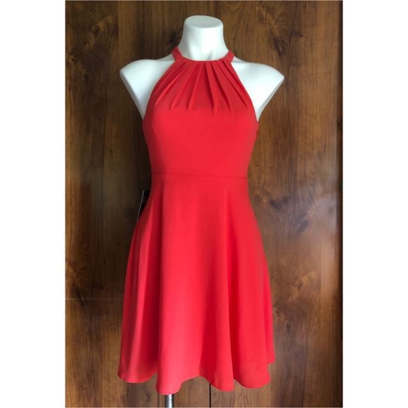 NWT Express Coral Mini Dress - Picture 1 of 6